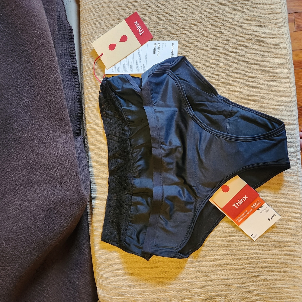 2 Thinx Period Panty Black Size Medium